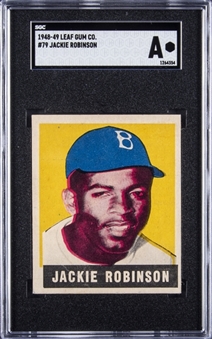 1948 Leaf #79 Jackie Robinson Rookie Card – SGC Authentic